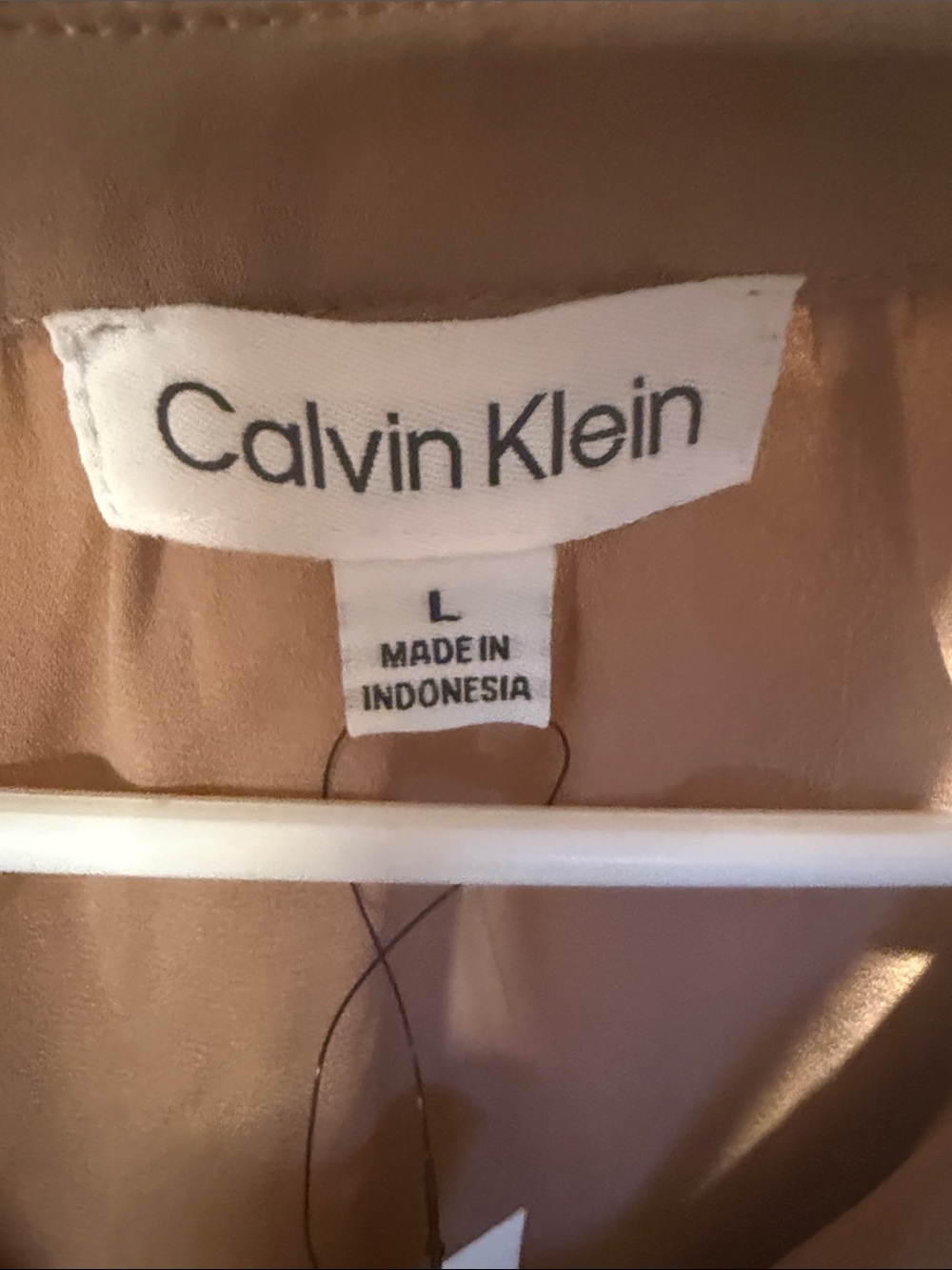 Calvin Klein Rust Brown Ruffle Sleeve Button Blouse New With Tags Size: L - Picture 4 of 10